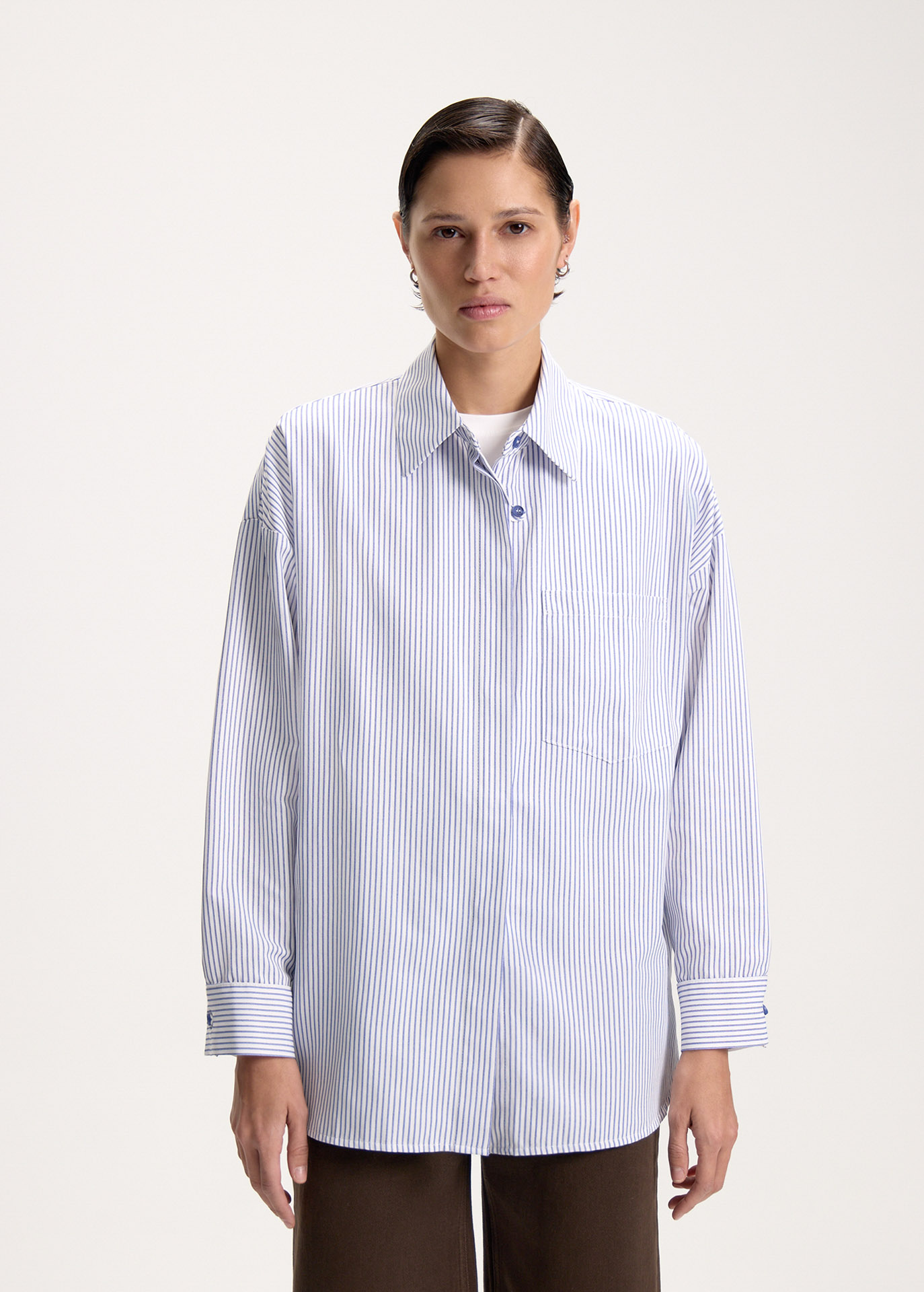 Рубашка из хлопка в полоску 8270₽