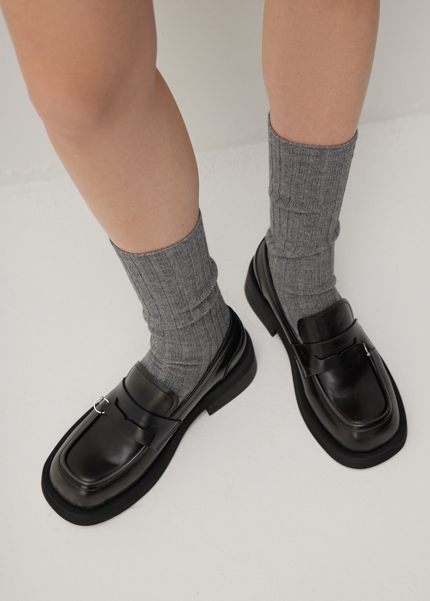 

Высокие носки с кашемиром NICEONE [Серый