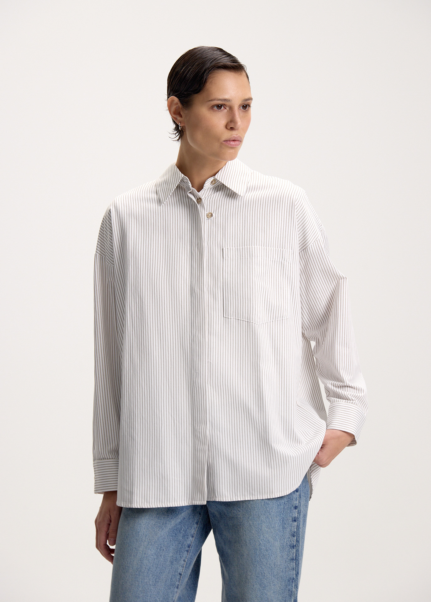 Рубашка из хлопка в полоску 8270₽